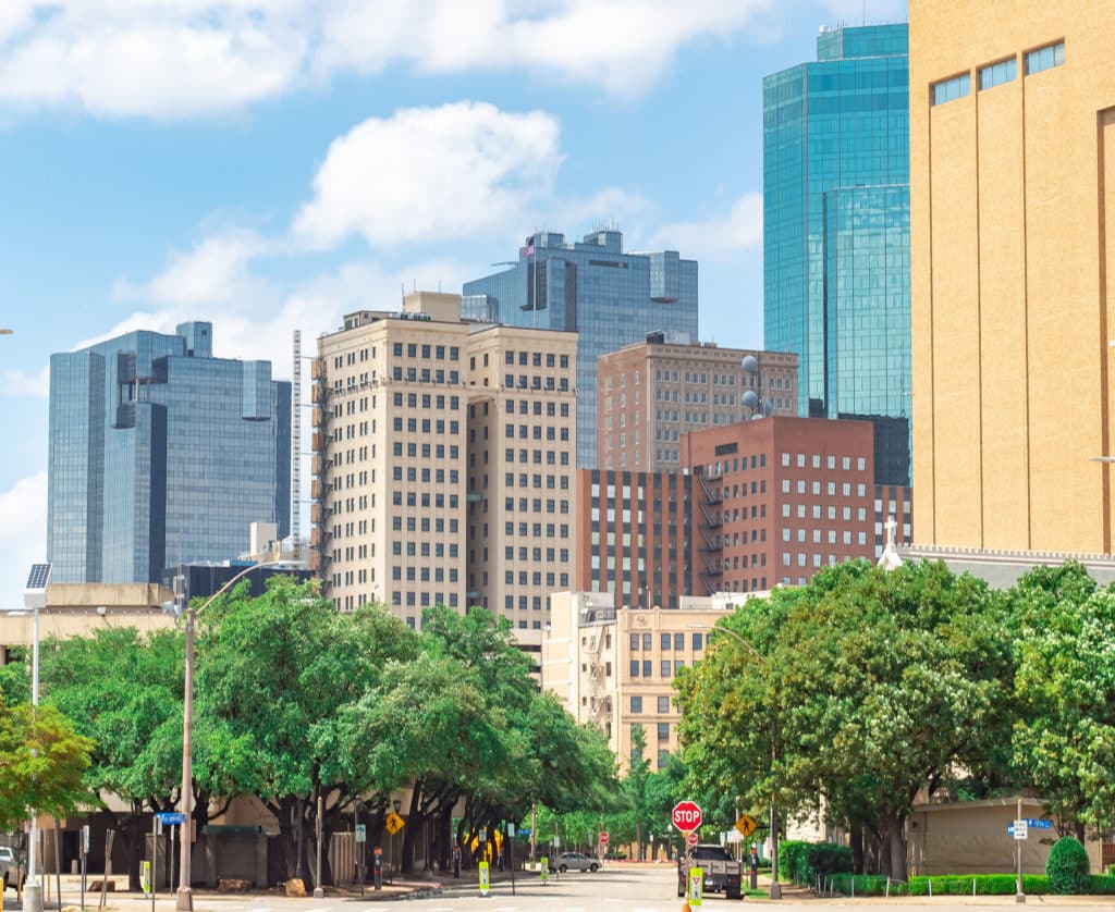 Fort Worth Texas city skyline